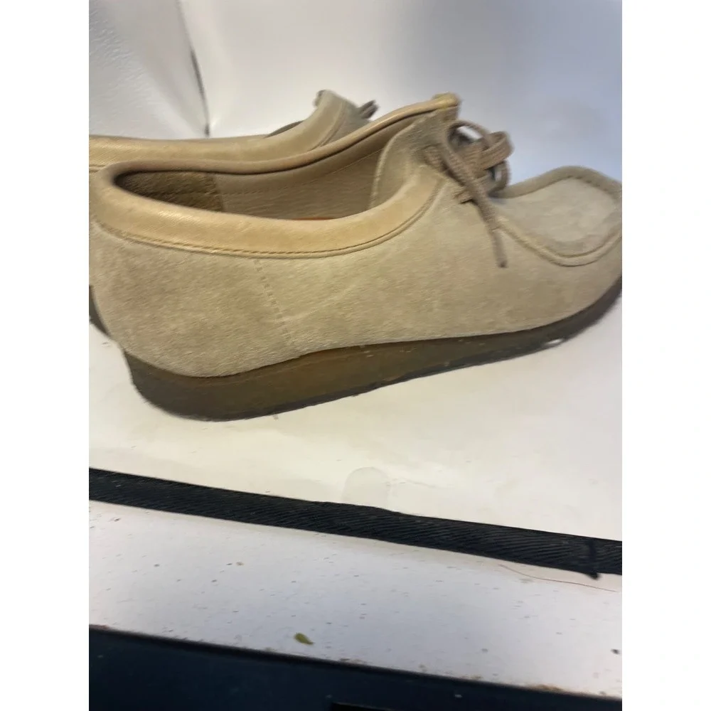 Clarks Originals Wallabee Suede Tan Leather Chukka Boots Womens 9